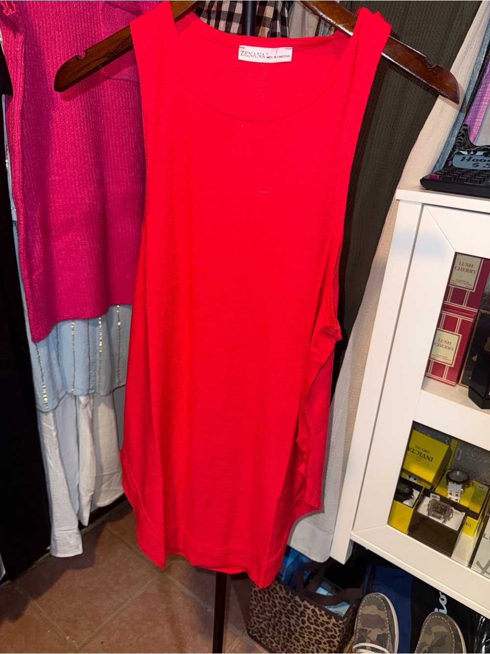 Zenana Outfitters Hot Pink Sleeveless Tank